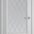 Межкомнатные двери Albera Эрмитаж 1 ДО Vinyl (стекло Ромб) купить с доставкой
