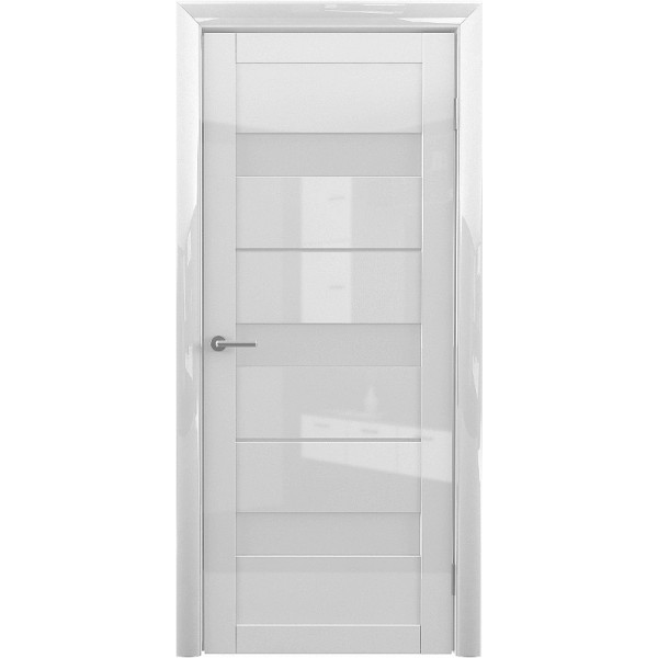Межкомнатные двери Albera Прага GL Белый (матовое стекло)    купить с доставкой