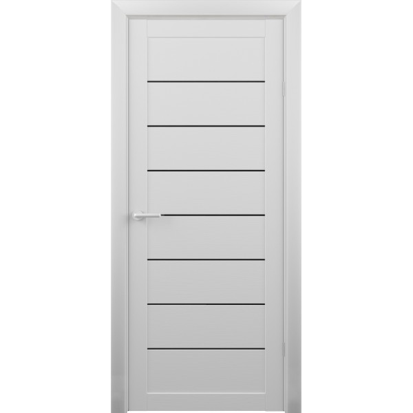 Межкомнатные двери Albera Сеул ДО (черное стекло) купить с доставкой