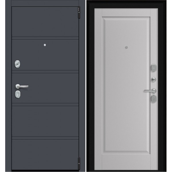 Входная дверь Elporta Porta R 8.П1 Graphite Pro/Nardo Grey  купить с доставкой