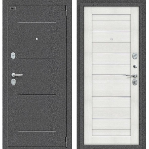 Входная дверь Elporta Porta S 104.П22 Антик Серебро/Bianco Veralinga купить с доставкой