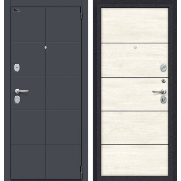 Входная дверь Elporta Porta S 10.П50 (AB-6) Graphite Pro/Nordic Oak купить с доставкой