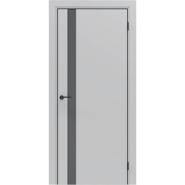 Межкомнатные двери Elporta Порта-51 4AB Nardo Grey (черная алюминиевая кромка) купить с доставкой